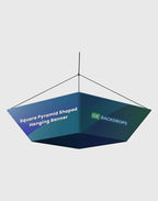 Square pyramid banner