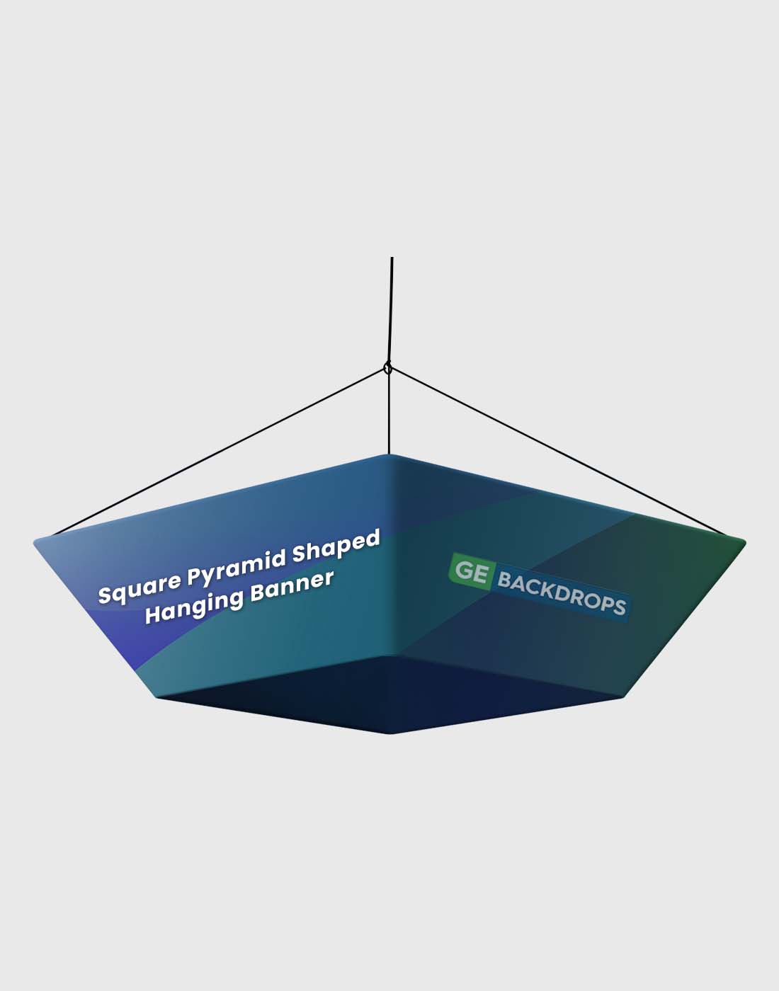 Square pyramid banner