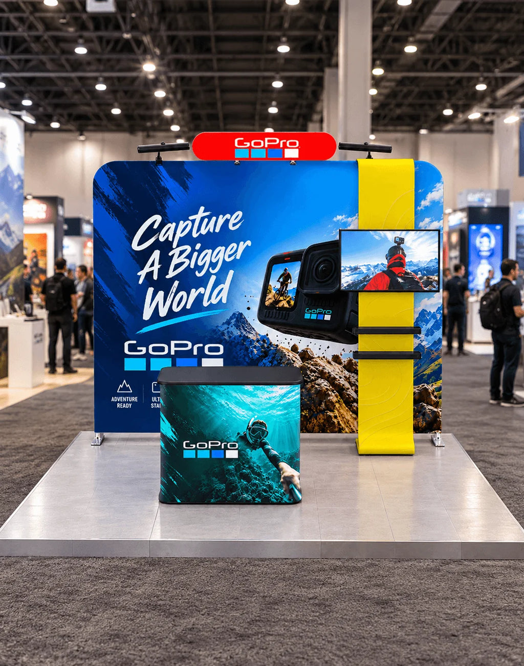 10ft straight wall booth for organized product displays