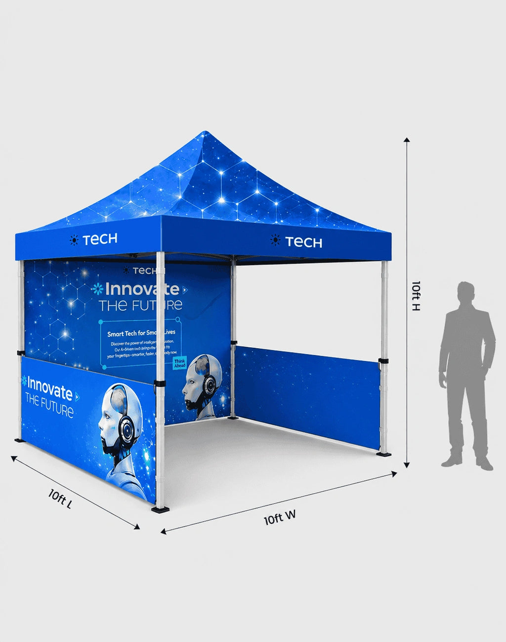 (10ft x 10ft) Heavy Duty Custom Canopy Tent