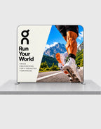 Trade show exhibit with 3D shelf wall box display