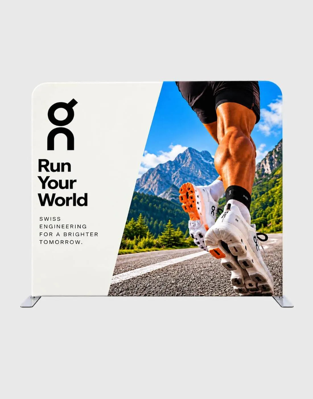 Trade show exhibit with 3D shelf wall box display
