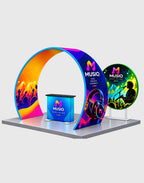circle backdrop lightbox booth display