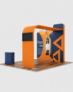 Premium Modular L Arch TV Display Exhibition Kit for 10ft Wide Booths