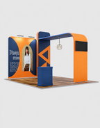 Premium Modular L Arch TV Display Exhibition Kit for 10ft Wide Booths