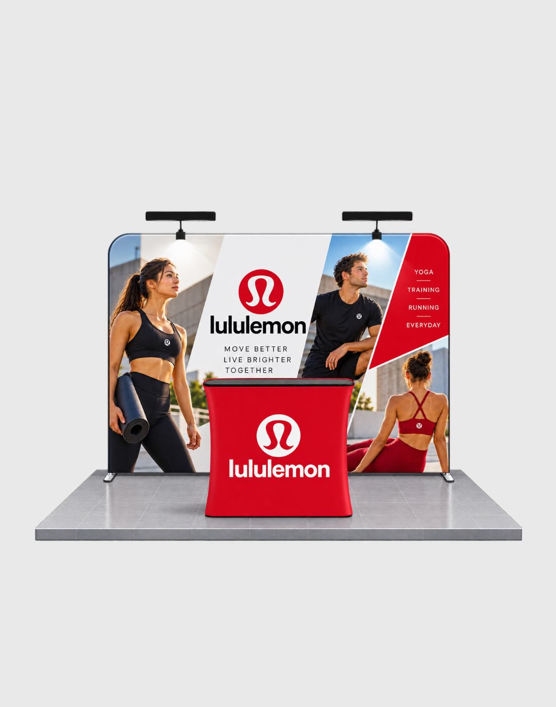 straight exhibit display kit for trade shows