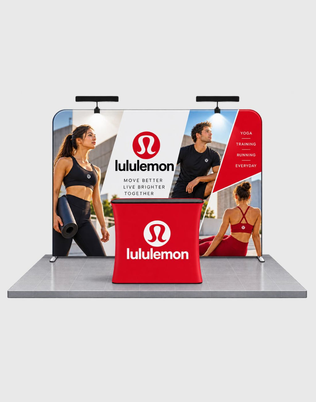 straight exhibit display kit for trade shows
