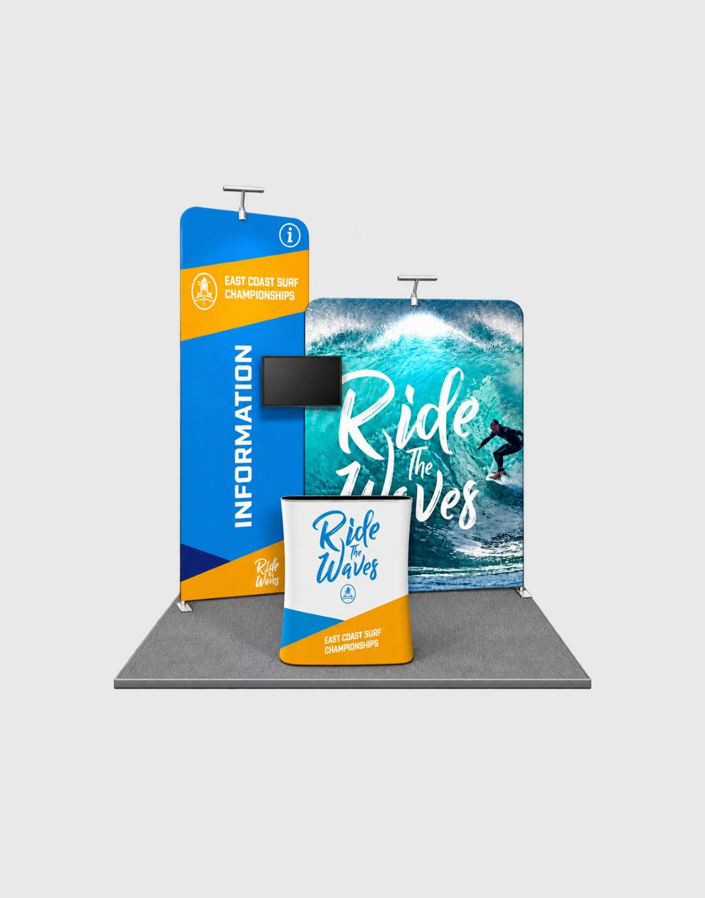 straight wall display booth for trade shows