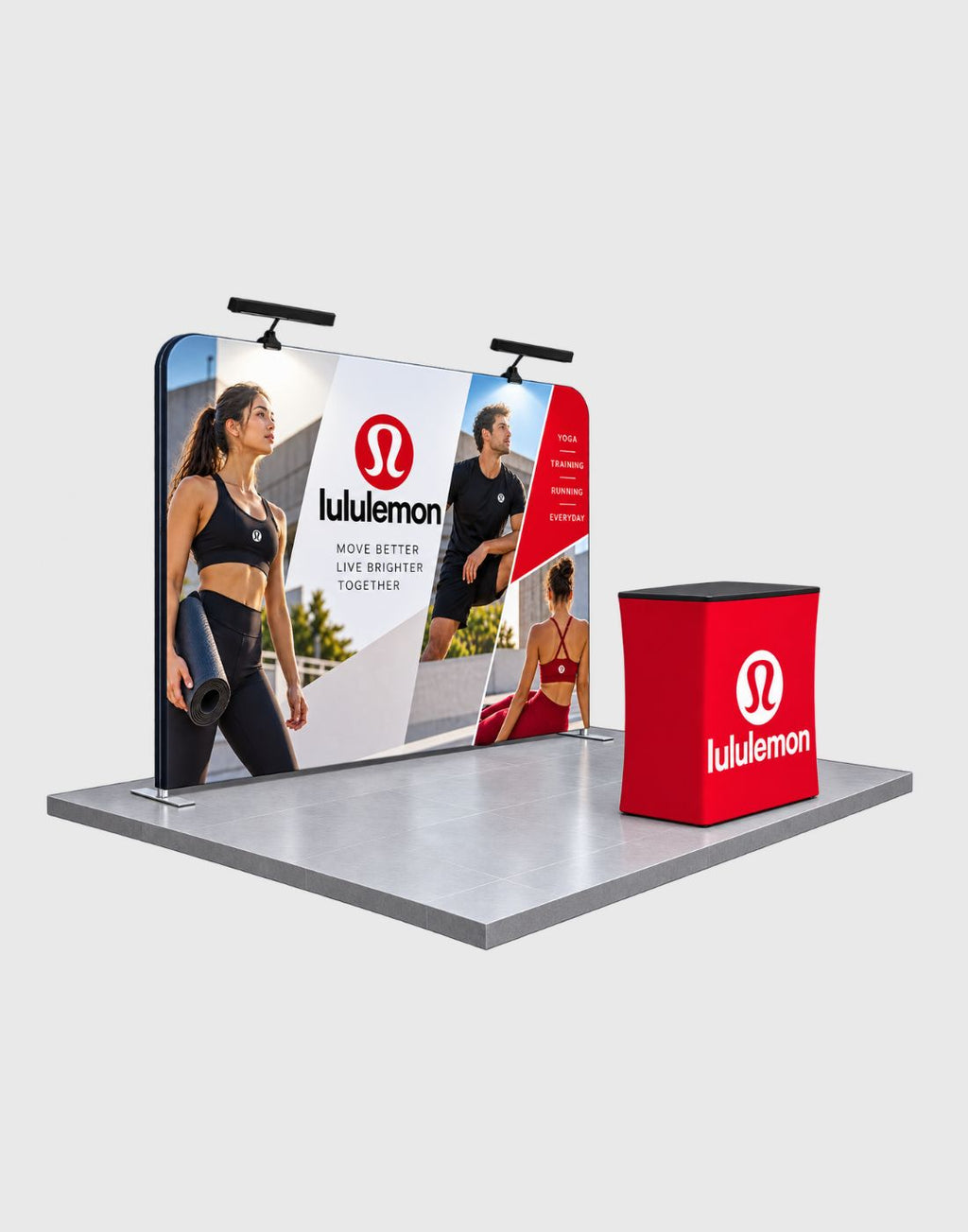 trade show straight display booth
