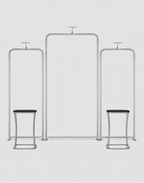 curved arch exhibit display for trade shows aluminum frame