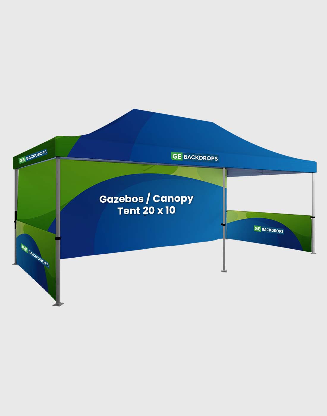 Heavy Duty Custom Canopy Tent (20ft x 10ft)