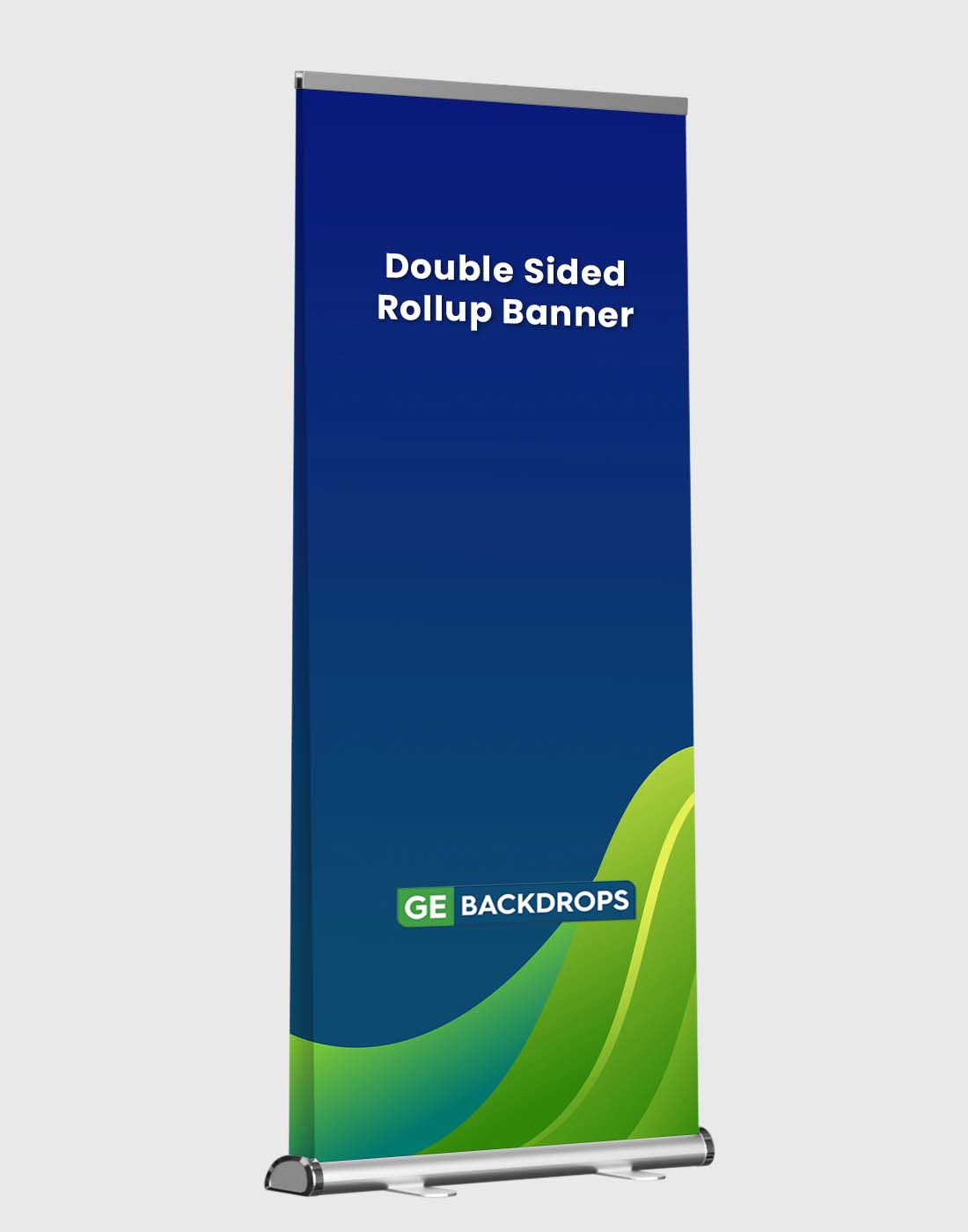 Double-sided wide base Roll Up Banner