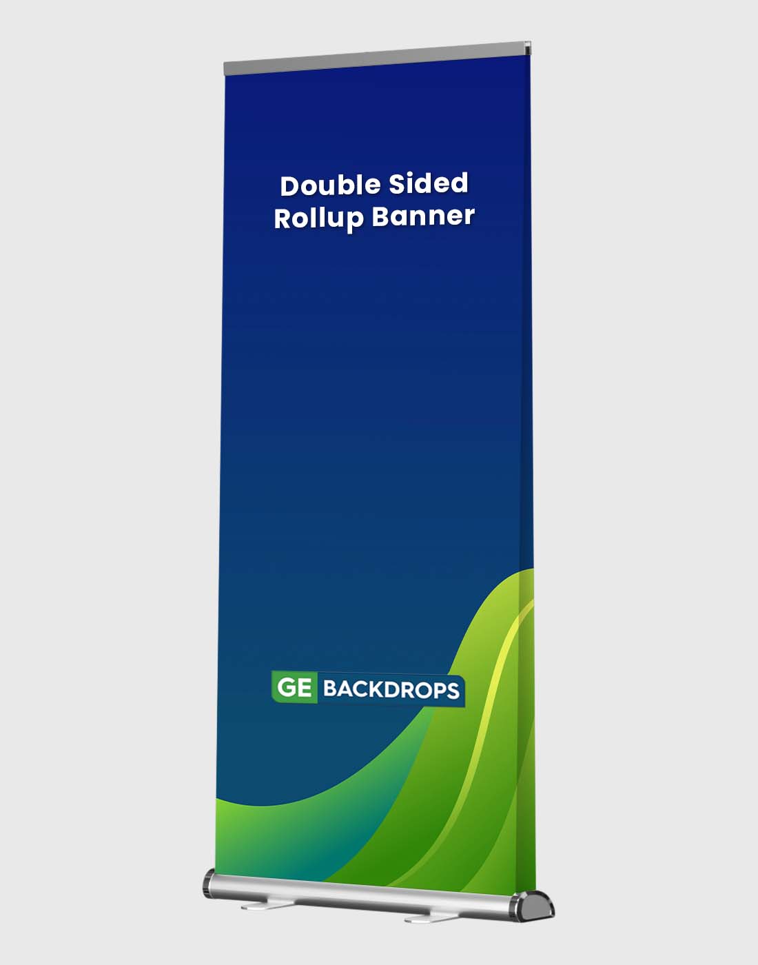 Double-sided wide base Roll Up Banner