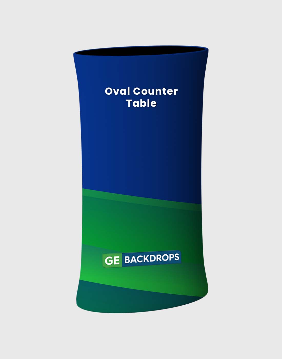 Oval Fabric Display Counter (For Podium & Booth Exhibitions)