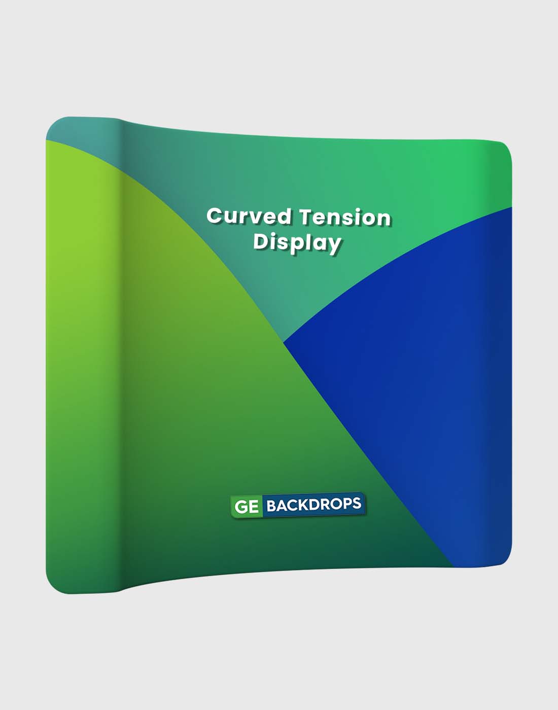 Curved tension media wall