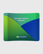 Curved tension media wall