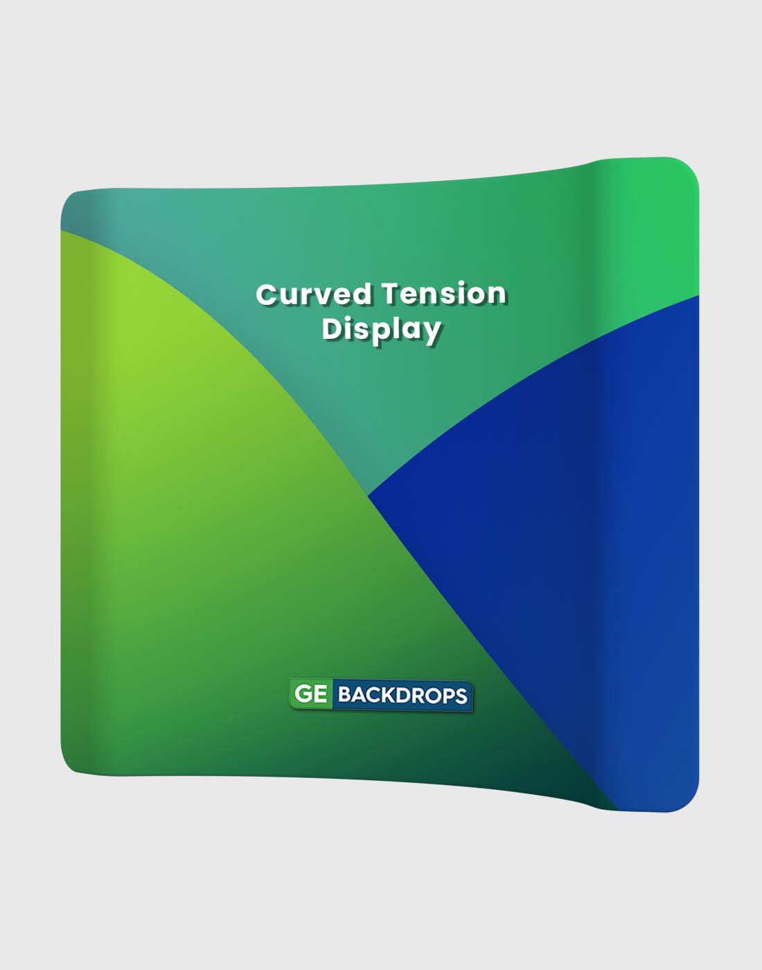 Curved tension media wall