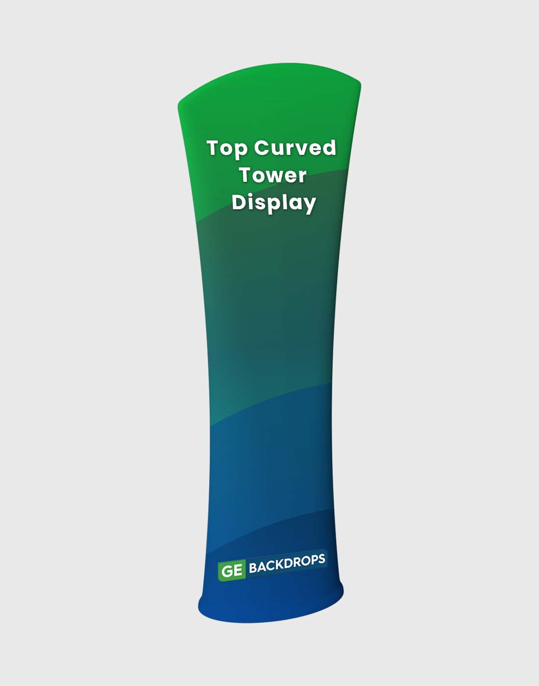 Top curved tower display