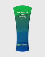 Top curved tower display