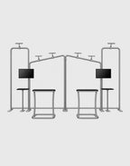 inclined exhibit wall display for events
