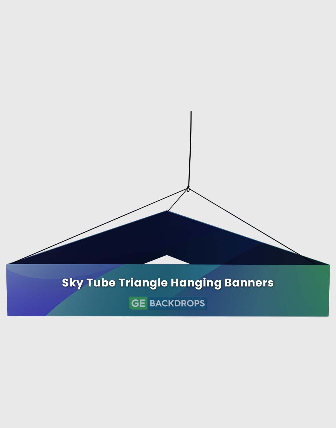 Tube triangle banner