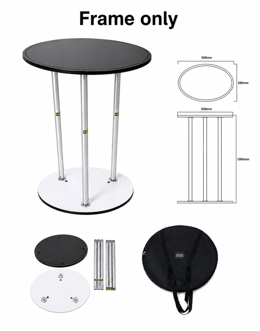 Oval Fabric Display Counter (For Podium & Booth Exhibitions)