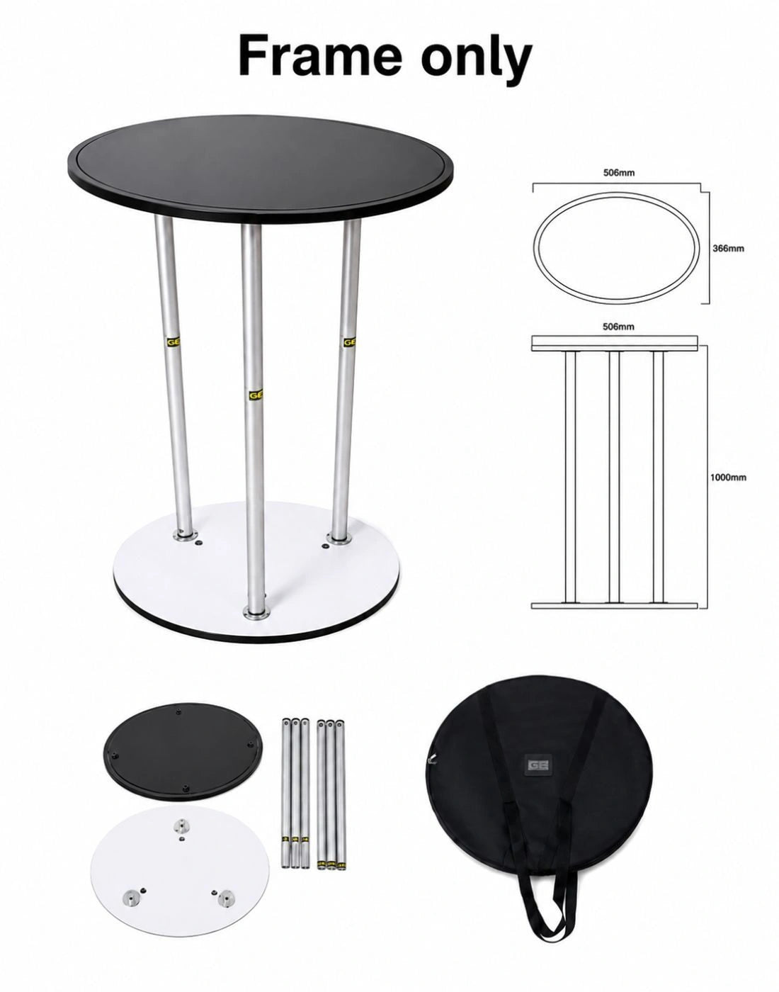 Oval Fabric Display Counter (For Podium & Booth Exhibitions)