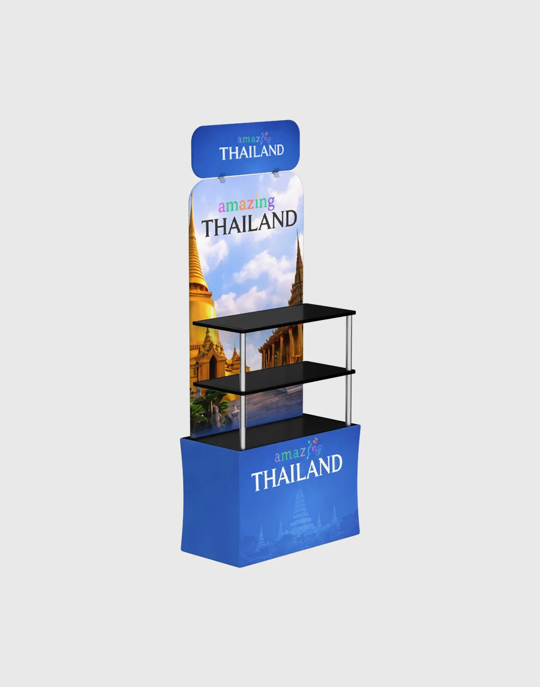 Backwall Product Display Shelf with Header