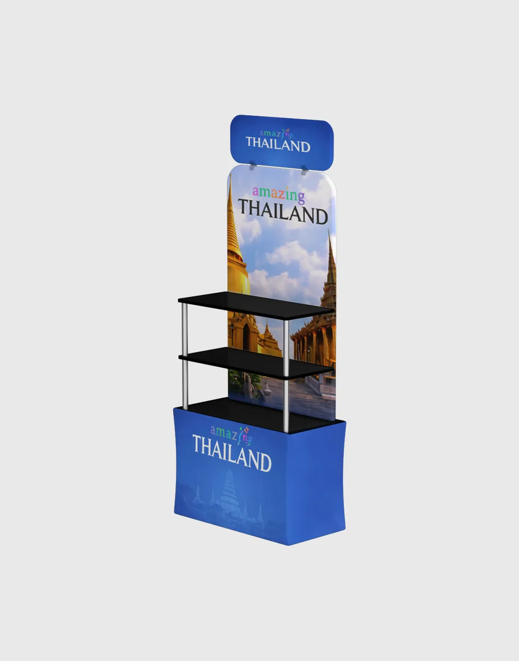 Backwall Product Display Shelf with Header