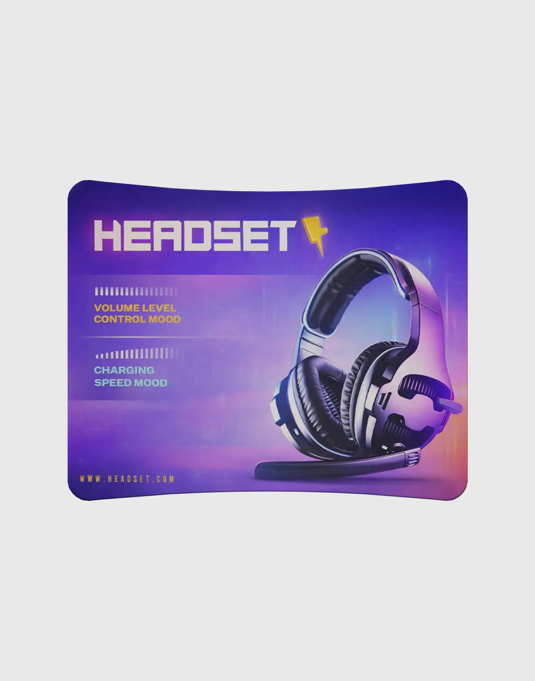 C Shaped Tension Portable Media Wall