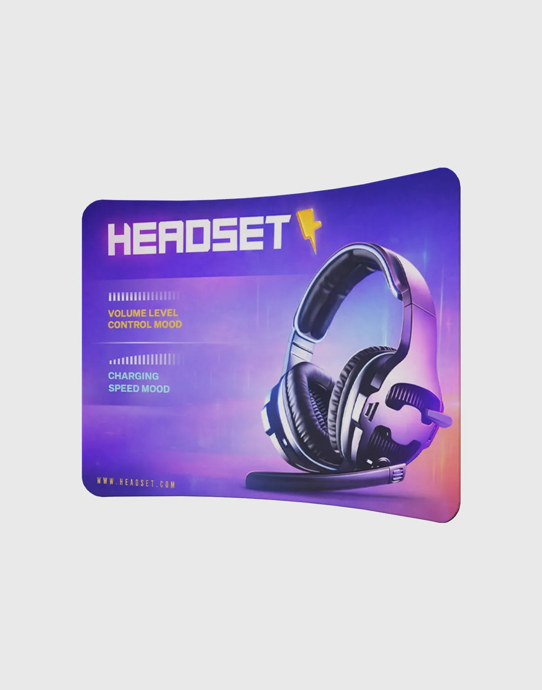 C Shaped Tension Portable Media Wall