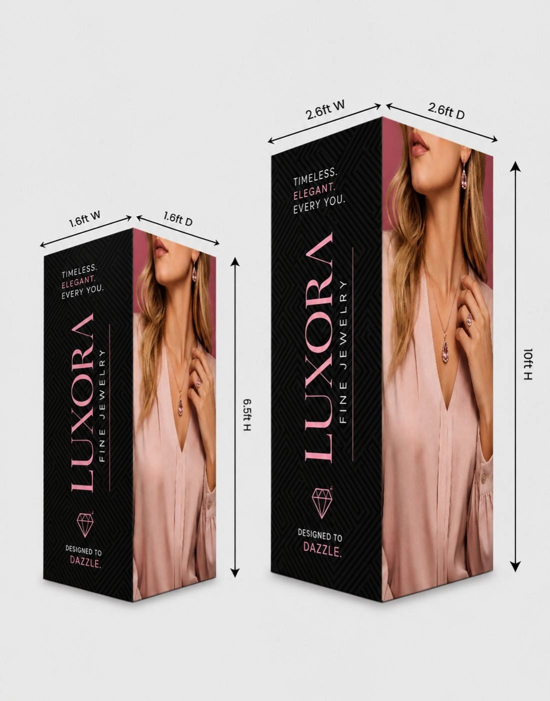Modular EZ Cubic Fabric Tower Display