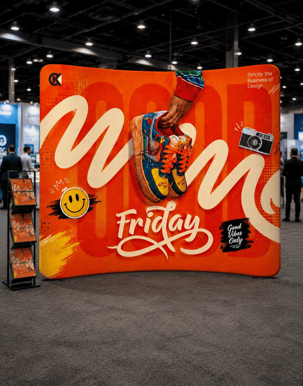 Curved Tension Media Wall