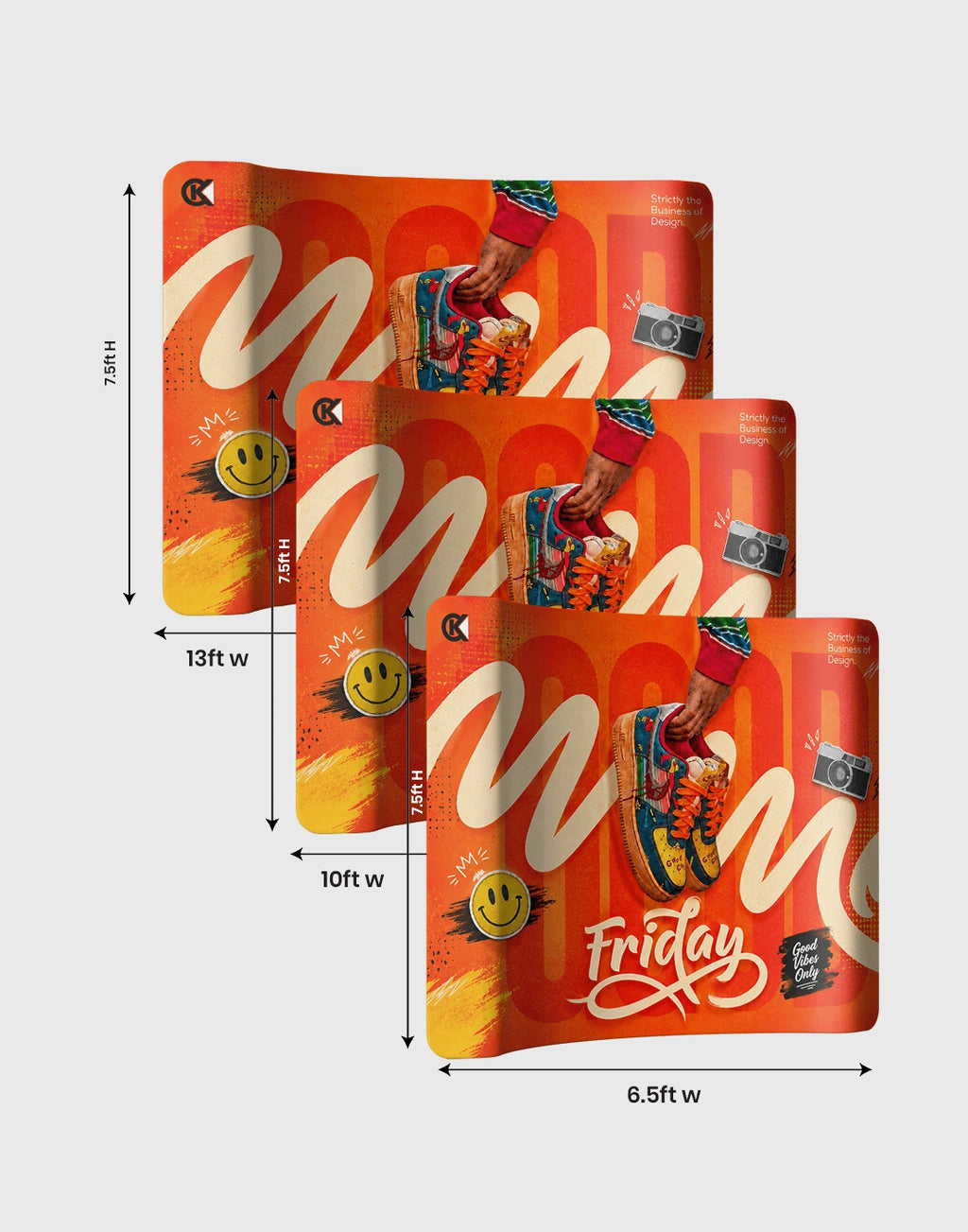 Curved Tension Media Wall