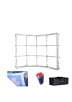 Pop Up Curved Velcro Media Wall