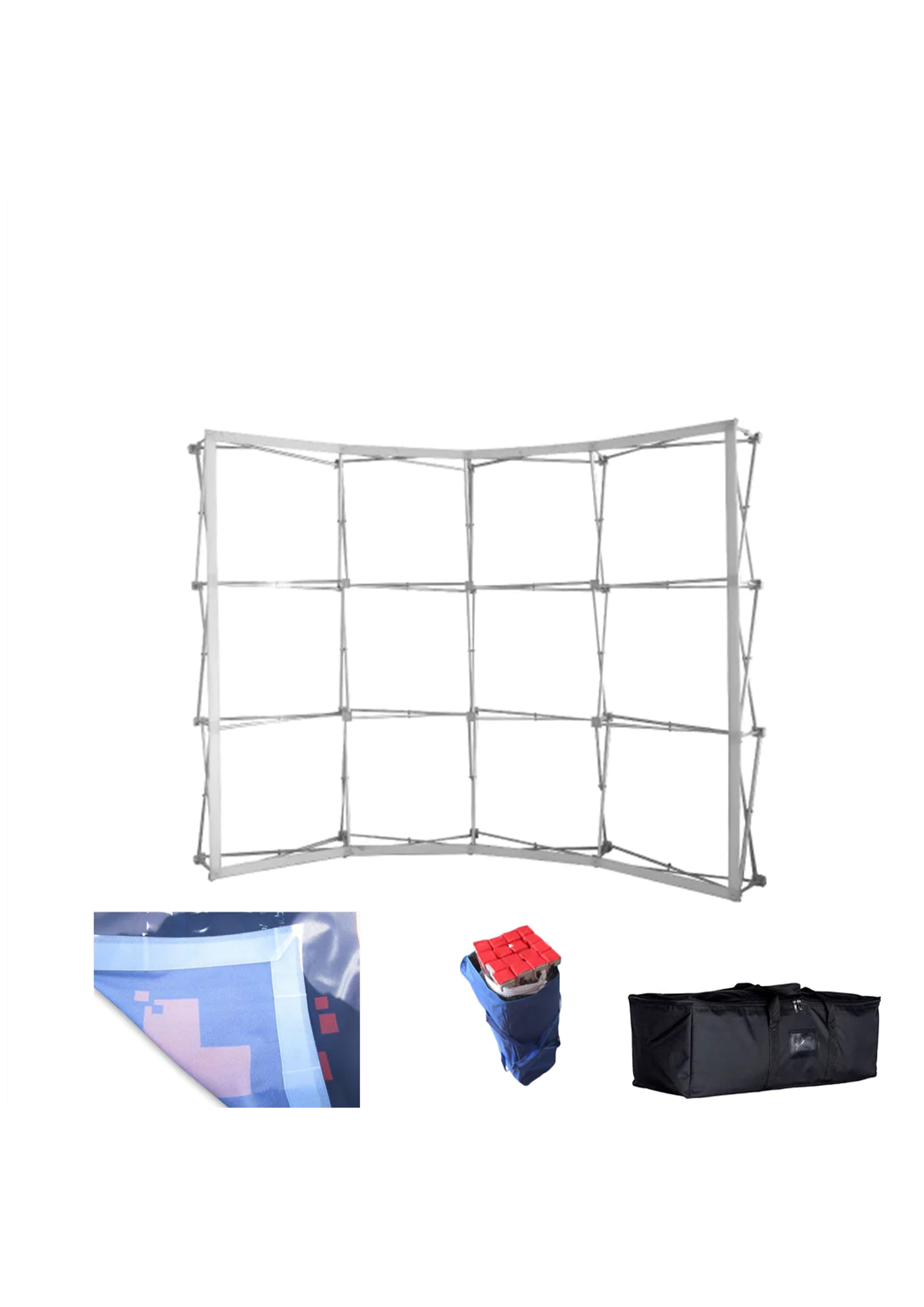 Pop Up Curved Velcro Media Wall
