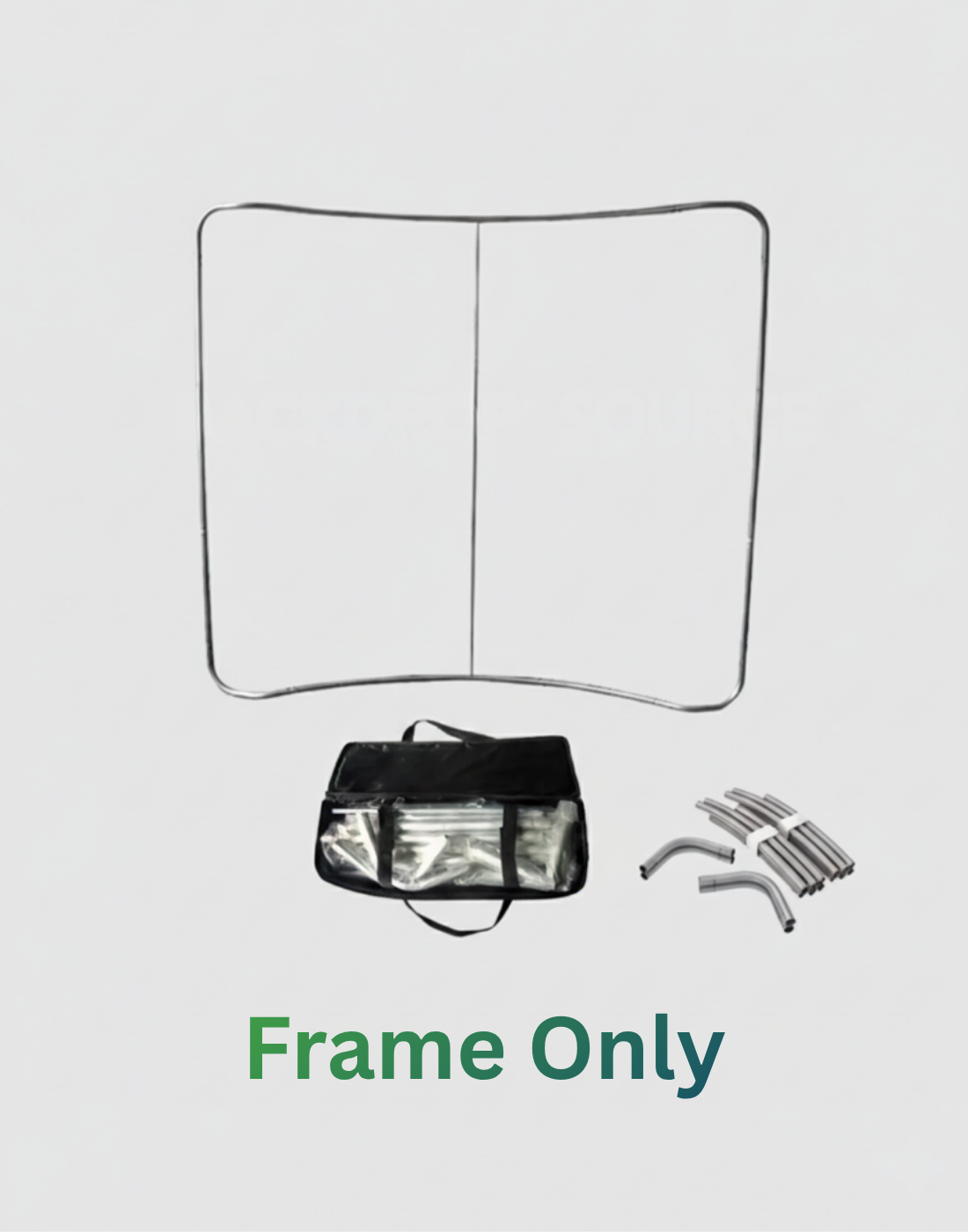 Curved tension media wall