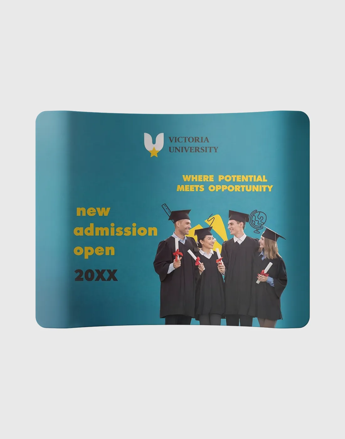 Curved Tension Media Wall