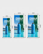 Double-sided wide base Roll Up Banner