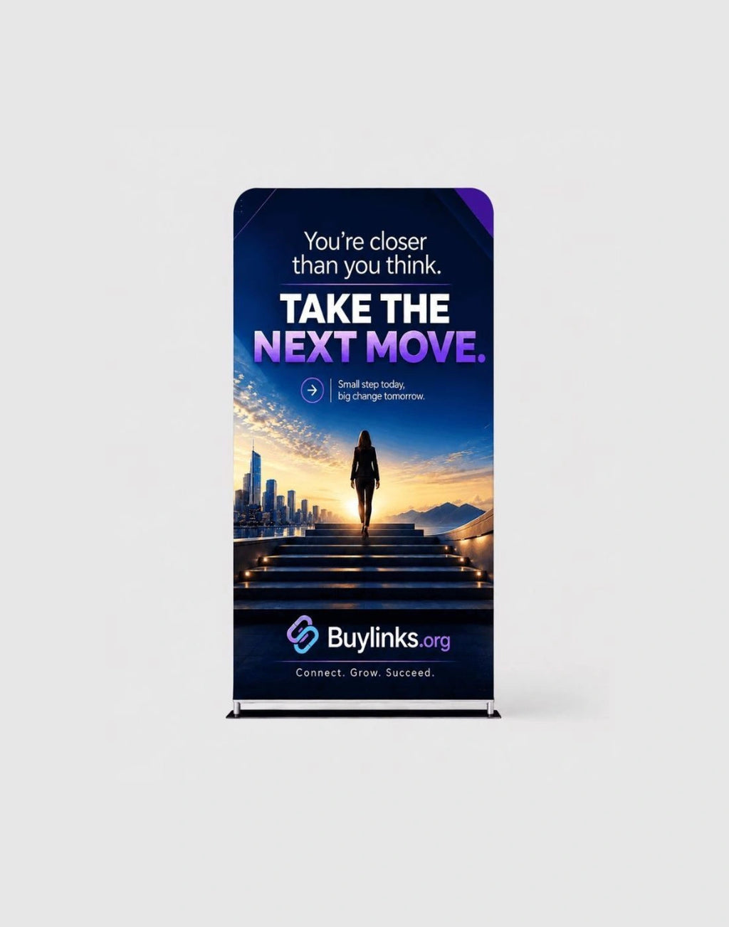 EZ Banner Stands - Wide Base Media Wall