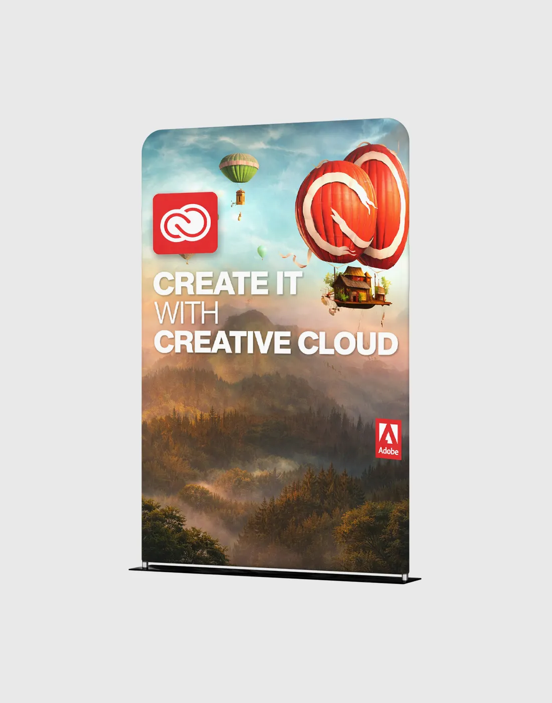 EZ Banner Stands - Wide Base Media Wall