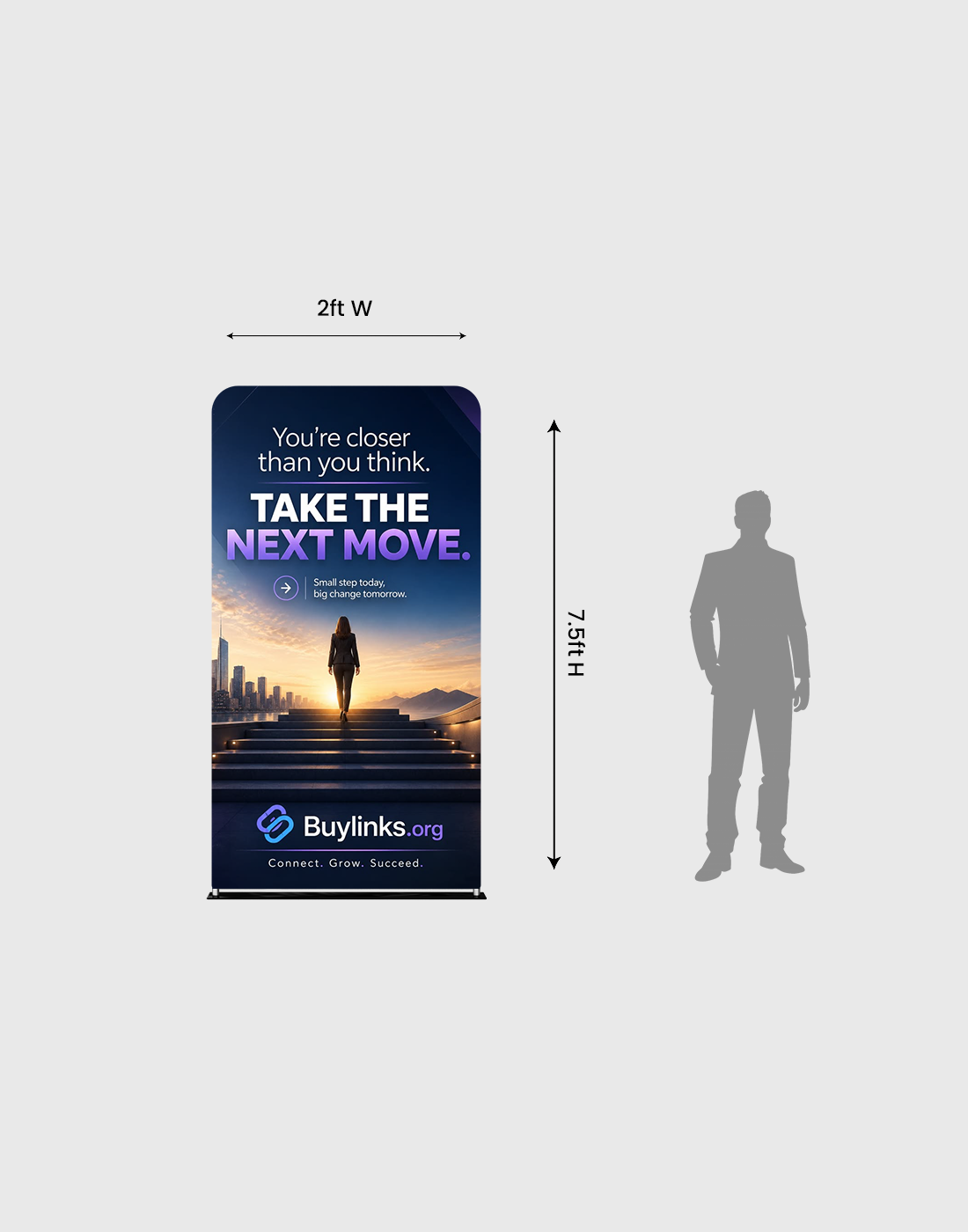 EZ Banner Stands - Wide Base Media Wall