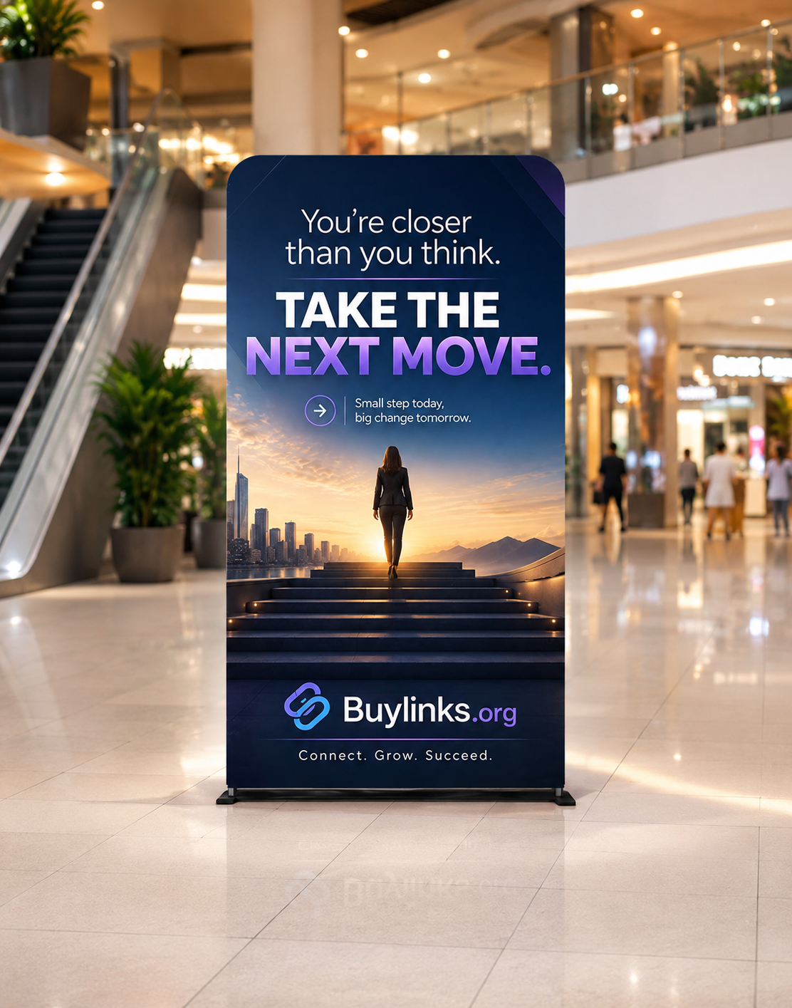 EZ Banner Stands - Wide Base Media Wall