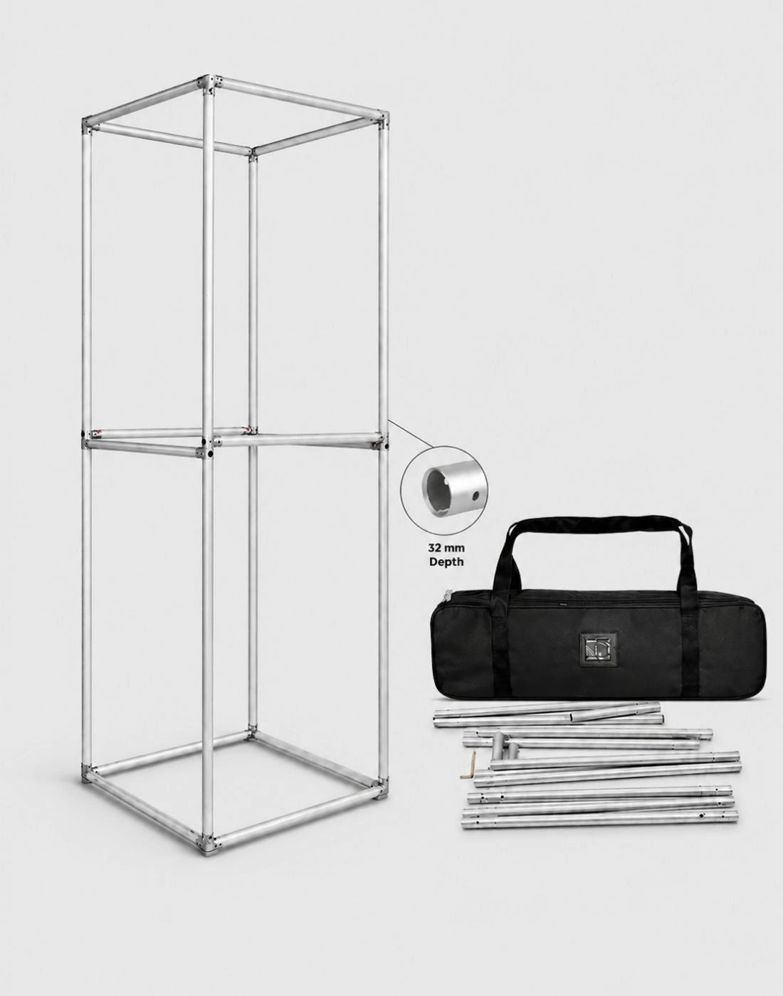 Modular EZ Cubic Fabric Tower Display