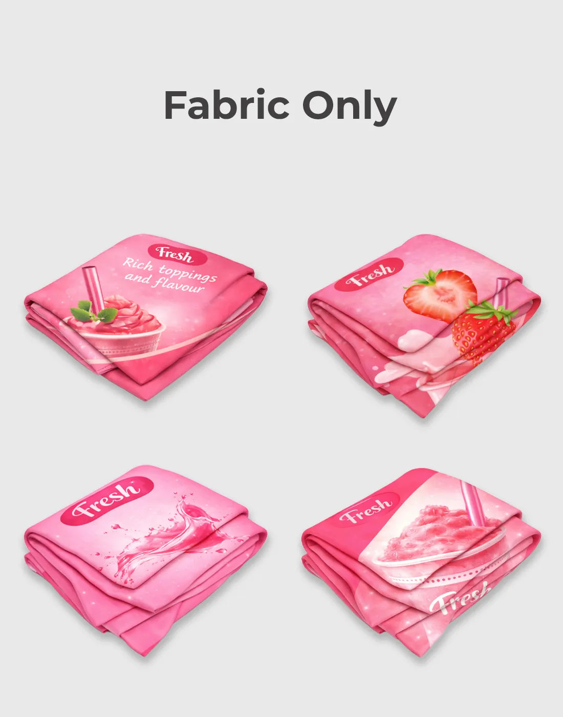 Island trade show booth, modular aluminum frame display with fabric graphics, arches, and counters