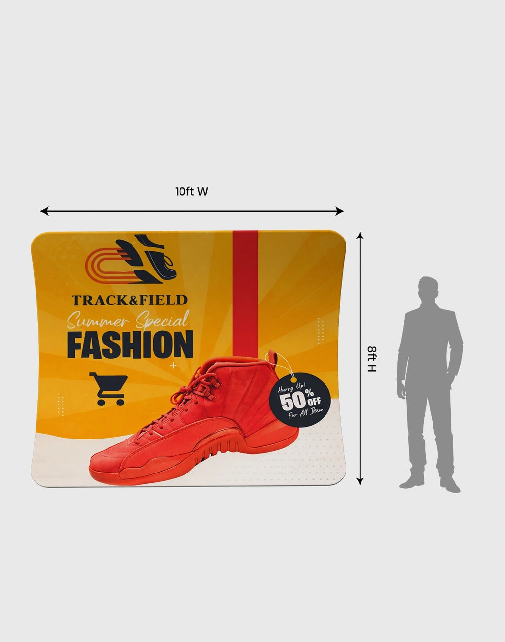 Modular U-Shape Fabric Display Stand
