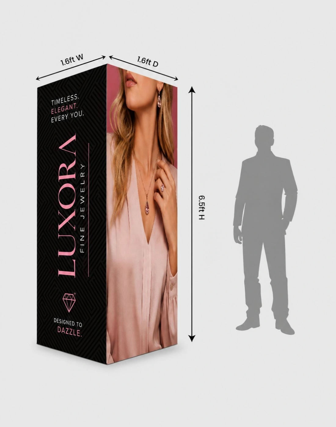 Modular EZ Cubic Fabric Tower Display