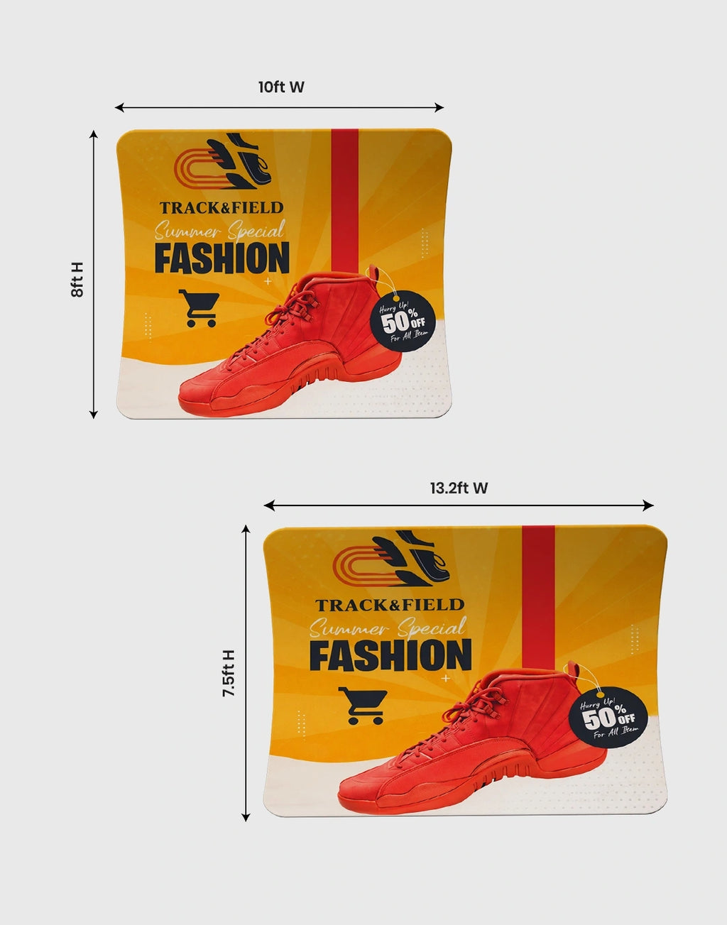 Modular U-Shape Fabric Display Stand