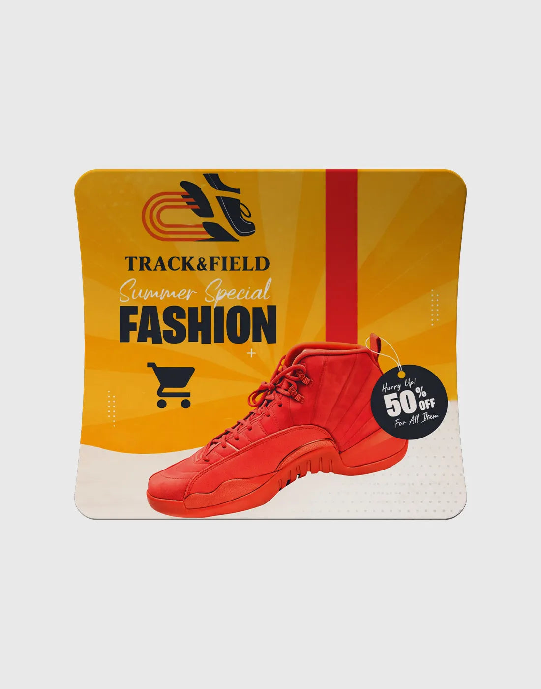 Modular U-Shape Fabric Display Stand