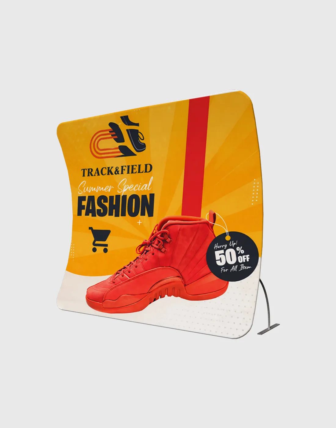 Modular U-Shape Fabric Display Stand